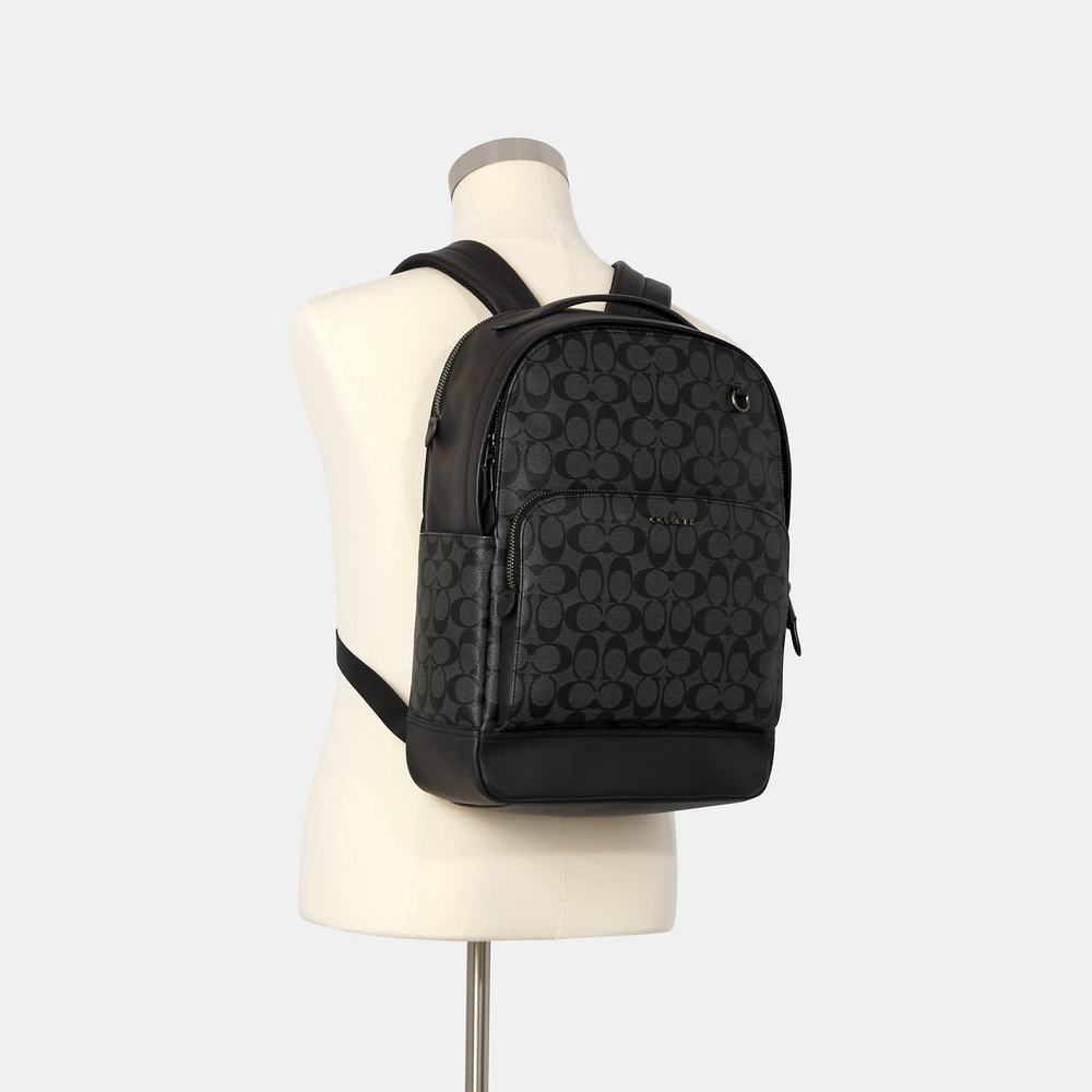 NWT Coach Outlet Graham Backpack In Signature Canvas - Picture 4 of 5